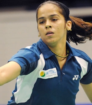 Saina Nehwal at the Guangzhou 2010 Asian Games.